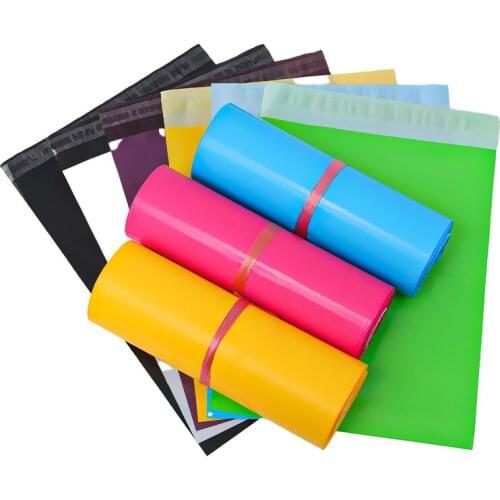 500Pcs/Lot 28cmx42cm Colorful Express Bag Poly Mailer Mailing Bag Envelope Self Adhesive Seal Plastic Bag Wholesale