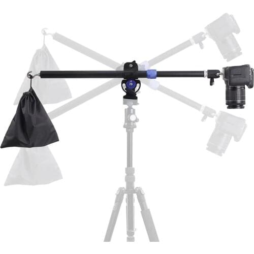 CM80 Camera Smartphone Overhead Mount Stand Adjustable 30" Pole Tripod Extension Arm Stand with Ball Head,center column