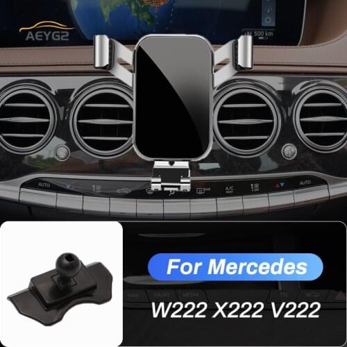 Car Mobile Phone Holder For Mercedes Benz S Class W222 X222 V222 Gravity Bracket Air Vent Outlet Mount Special Navigation Stand