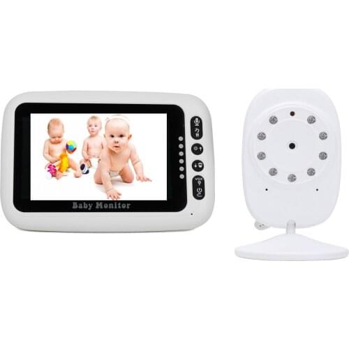 4.3 inch LCD wireless baby monitor support IR Night vision Temperature detection two way talk music play Baby crying warning