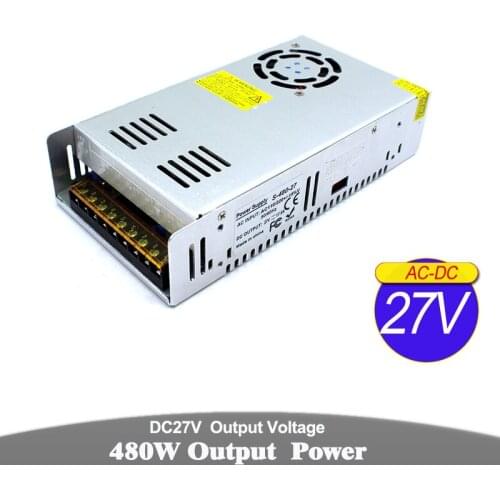 Single Output Power Supply DC 27V 480W Power Source DC27V SMPS For LED Lighting Advertisement CNC Router Stepper Motor