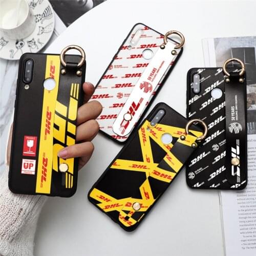 Express DHL Wrist Strap TPU Case For Huawei P30 Pro P20 P40 Lite E P Smart 2019 2021 Honor 9X 9A 8A 8X 10i 20i 10 20 Lite Cover