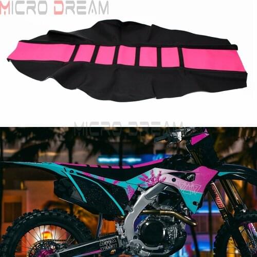 For Honda CRF XR MX 125 150 250 450 YZF WR KX DRM RMZ Enduro Offroad Dirt Bike Seat Cover Ribbed Gripper Traction Rib Seat Cover