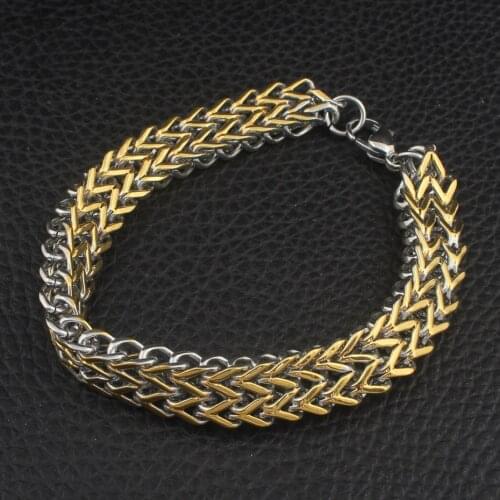 Hot Silver And Gold Color Popular Fashion Jewelry Bracelets Stainless Steel Jewelry BRYZ032