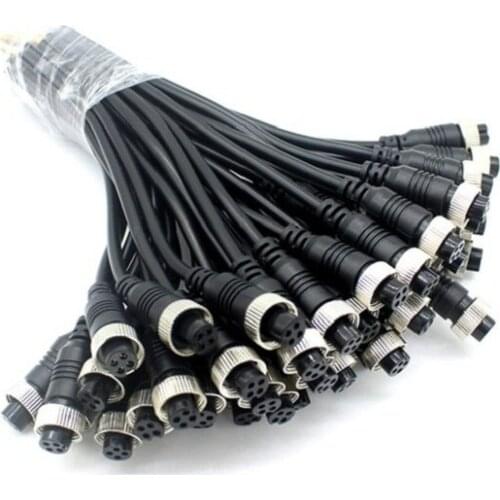Aviation connect female head Tail extension cord Car video recorder audio video transfer cable wire 20pcs