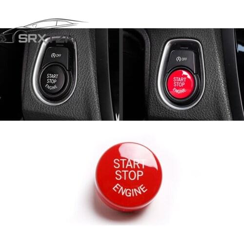SRXTZM Car Engine Start Stop Button For BMW F30 F10 F34 F15 F25 F48 X1 X3 X4 Light transmission Red Glossy Scratch Prevention