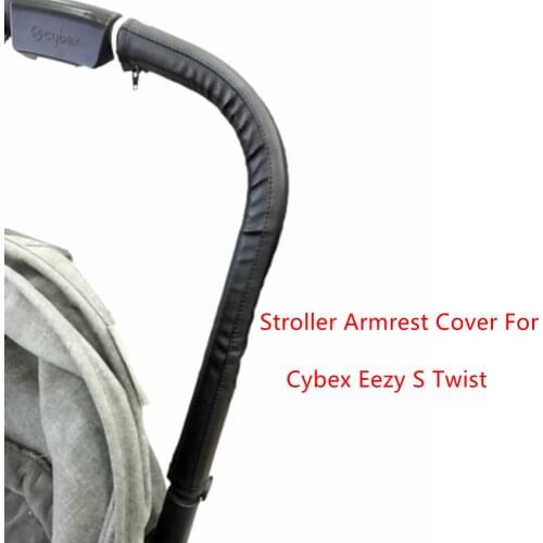 Baby Stroller Leather Handle Cover Compatible with Cybex Eezy S Twist Pram Bar Sleeve Case Armrest Cover Stroller Accessories