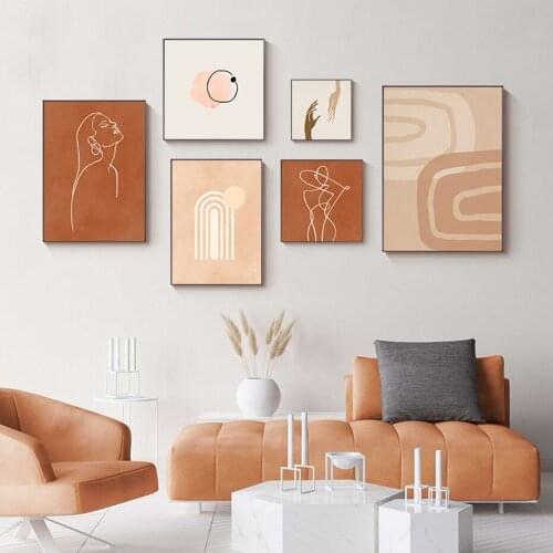 Line Art Canvas Prints Pictures Abstract Woman Stick Figure Modern Living Room Bedroom Home Interior Unique Paintings Wall Decor