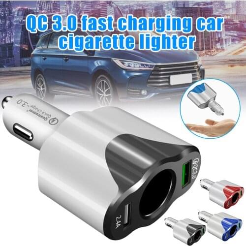 Fast Charge Multi-Function Car Smoke Lighter 2 USB Ports for Vehicle Smartphone JR Deals
