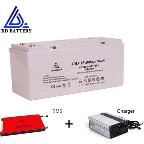 Factory direct high capacity lithium iron phosphate lifepo4 battery 12v 600ah with bms and charger