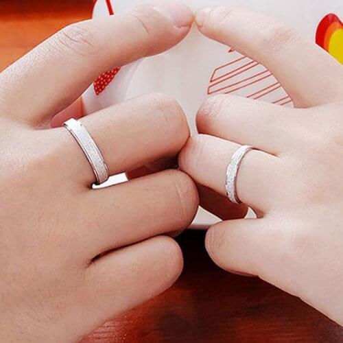 Men Women Wedding Band Ring Stainless Steel Matte Ring Jewelry Couple Gift 2020
