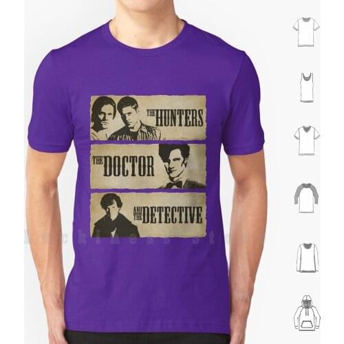 The Hunters , The And The Detective ( Matt Smith Version ) T Shirt DIY Cotton Big Size 6xl Supernatural Winchester Sam Wincheste