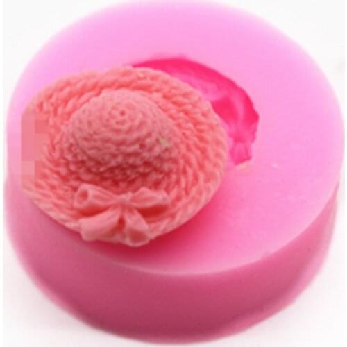 P304 fresh creative classical miniature turn sugar cake mould hat chocolate mould small straw hat
