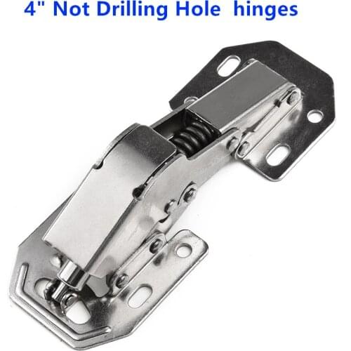 4-inch Hinge Bridge Shaped Spring Frog Hinge Cabinet Closet Door Hinges No Drilling Hole Furniture Hardware Kitchen Cabinet