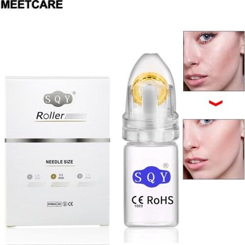 Hydra roller 64 Pin Micro titanium needle tips Derma needles skin care Anti aging whitening bottle roller serum reusable