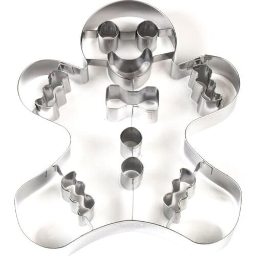 Christmas Cookies Cutter Snowman Shape Stainless Steel Cutting Biscuit Baking Tools Fruit Cookie Cutter Kitchen Accessories