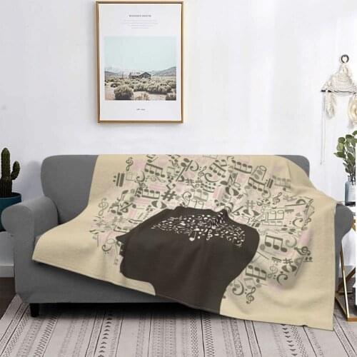 Susan Davis On Hukommelse Music And The Brain Musical Note Blanket Velvet Autumn Portable Throw Blanket for Sofa Car Rug Piece