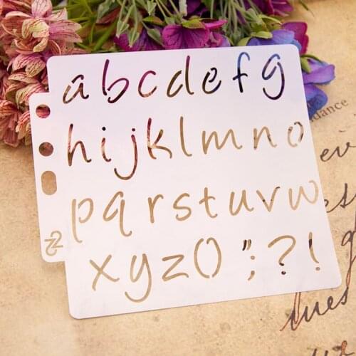 Interesting Letters Number Stencils for DIY Scrapbooking Plastic Handmade Template Photo Album Cake Tools Diary Decor Painting