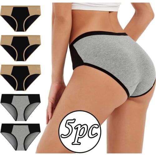 Underpants Hot Quality Women Solid Color Patchwork Briefs Panties Knickers Bikini Underpants For Dropshipping