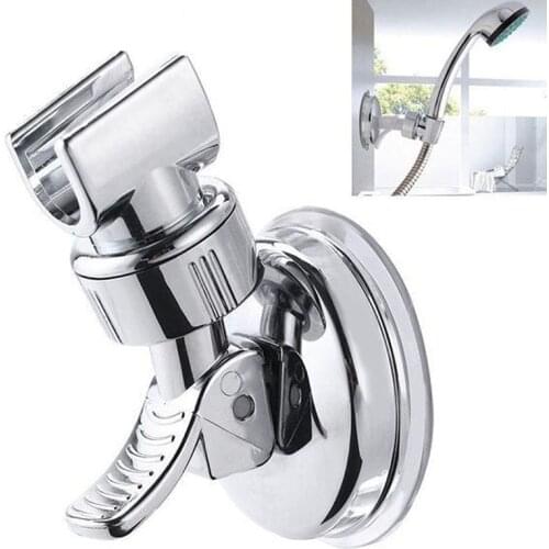 Universal Adjustable Hand Shower Holder Suction Cup Holder Full Plating Shower Rail Head Holder Bathroom Bracket Stable rotation
