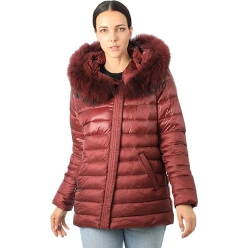 Short Warm Coat Women Down Jacket Real Fur Female Cotton High Quality Outwear Windproof Office Lady Quilted Clothes 17-52