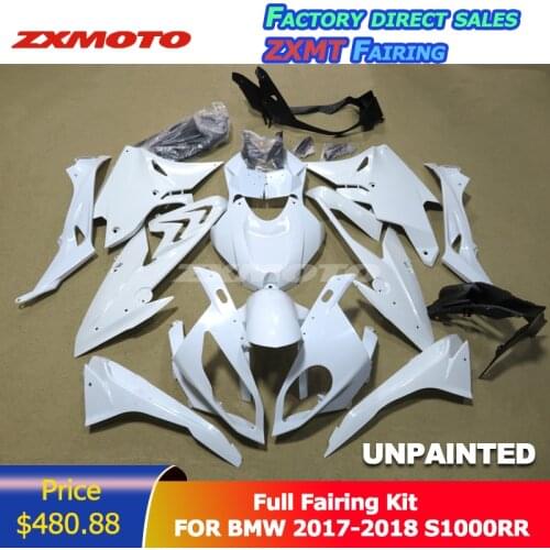 ZXMT Motorcycle Panel Plastics Bodywork Complete Full Fairing Body Kit Set Fit For BMW 2017 2018 S1000RR 17 18 Unpainted White