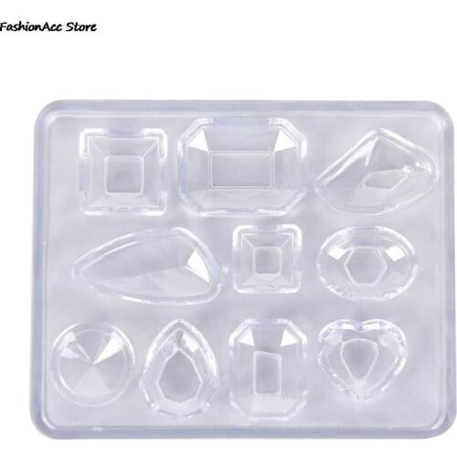 1pc Silicone Geometric Jewelry Mold Resin Molds DIY Jewelry Making Epoxy Pendant Tool Multi Styles UV Mold