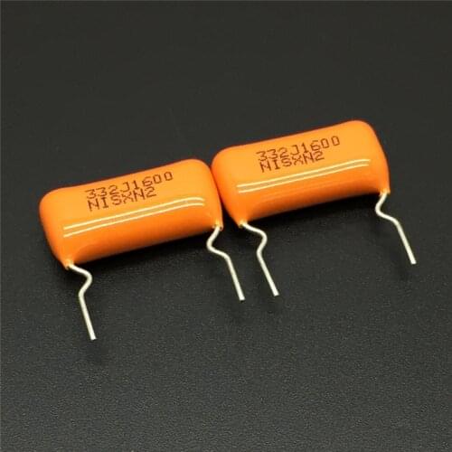 10Pcs/100Pcs NISSEI CBB capacitor MPE 332J1600 1600V 332 J 5% 3300pF 3.3nF Pitch=15mm Metallized polypropylene film capacitor