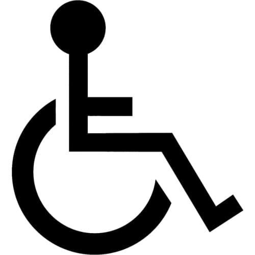 15*13.6cm Handicap Wheelchair Sign Vinyl Sticker Die Cut Decal Motorcycle SUVs Bumper Car Window Laptop Car Stylings Symbol