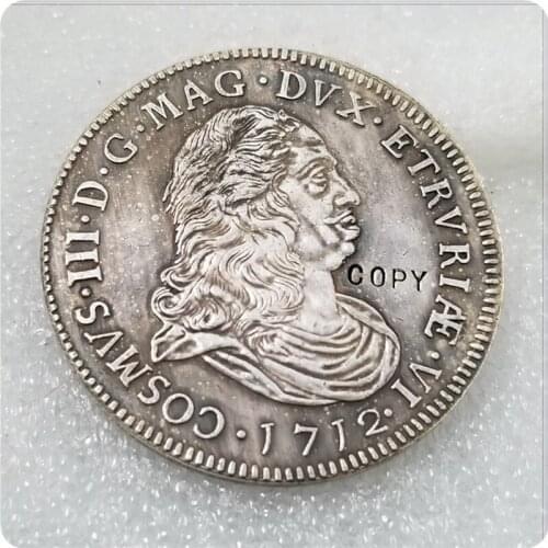 1712 Italian states Livorno Tollero Silver COPY Coin