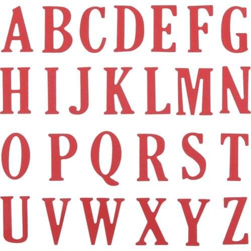 26pcs Alphabet Letters Metal Cutting Dies for Fustelle Metalliche Per Scrapbooking Card Making Embossing Decor Crafts Stamps Die