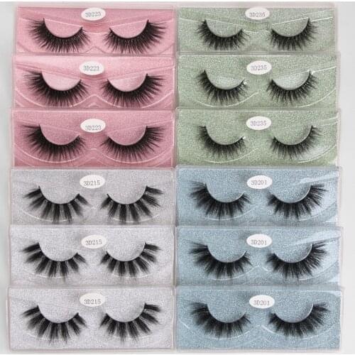 12/24/36/48/60 Pairs 3D False Eyelashes Mink Lashes Natural Long Make Up Eyelash Extension Beauty Tool Wholesale