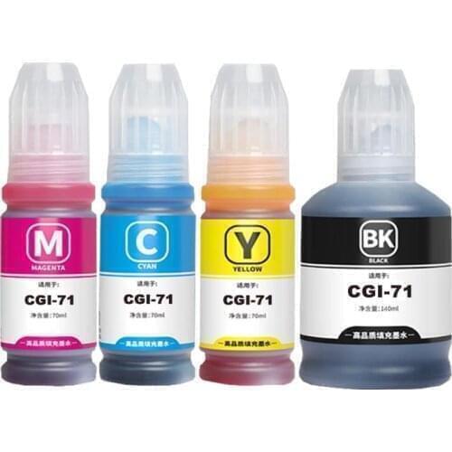 4B+2C+2M+2Y Bottled Ink GI-71 BK C M Y For Canon PIXMA G1020 G2020 G3020 Printer