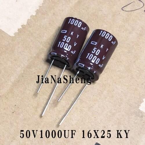 5PCS 50V1000UF 16X25 KY NCC Electrolytic capacitor BROWN NIPPON CHEMI-CON long life NEW