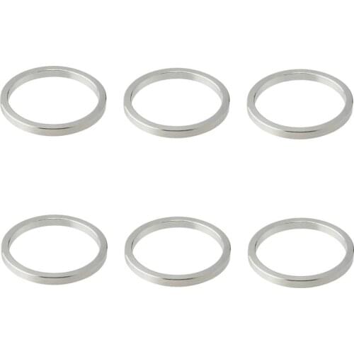 6pcs Bicycle Headset Fork Spacers Washer Ring Bicycle Accessories Aluminum Alloy MTB Bike Stem Tube Front Fork Washers Gasket