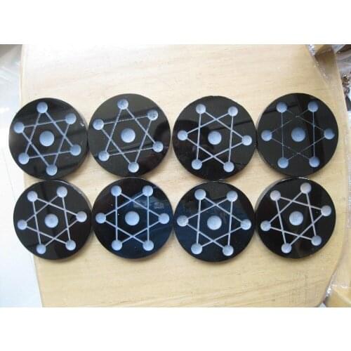 8 NATURAL pretty OBSIDIAN cute 7* crystal balls sphere base stand