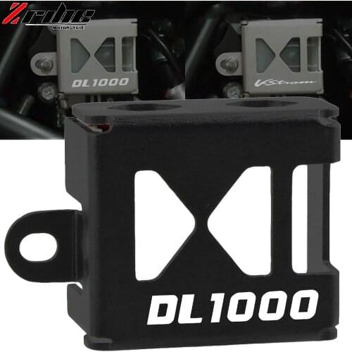 For SUZUKI DL1000 V-Strom 1000 DL 2014-2019 Motorcycle Rear Brake Reservoir Cup Cap Guard Oil Tank Cover Ptotector DL1000 logo