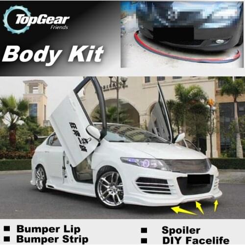 For HONDA City Type Zp ZX S Fit Aria Everus S1 Ballade Grace Bumper Lip / Front Spoiler For Car Tuning / Body Kit + Strip Skirt