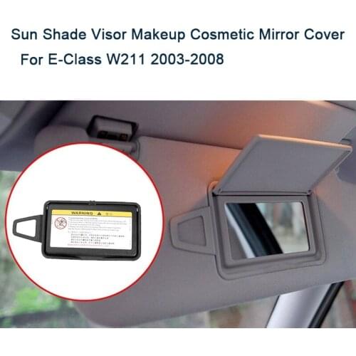 Black Car Sun Visor Shade Makeup Cosmetic Mirror Cover for Mercedes Benz E Class W211 2003-2008