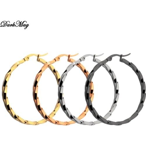 DarkMag Brand 5 Size Big Hoop Earring for Women Jewelry Mother Gold Color Fashion Jewelry Bijoux Accessory Birthday Brincos