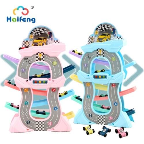Child Glider Inertial Orbit Pulley Car Track Baby Educativos Ladder Gliding Toys Intelligent kids best gift