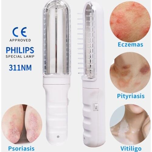 Home Ultraviolet Phototherapy Instrument with Philips Lamp Vitiligo 311nm Eczema NB-UVB Treatment Psoriasis White Spot