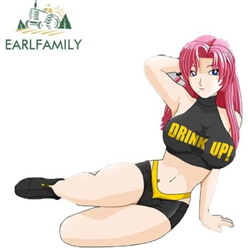 EARLFAMILY 12cm x 11.1cm Alco Girl Johnni Walker by Pinakaguwaping Car Stickers Decals Car Styling Laptop Sticker