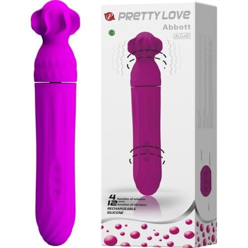 Pretty love 12 speed vibrator and 4 function rotation up& down G-spot dildo body massager sex toys for women