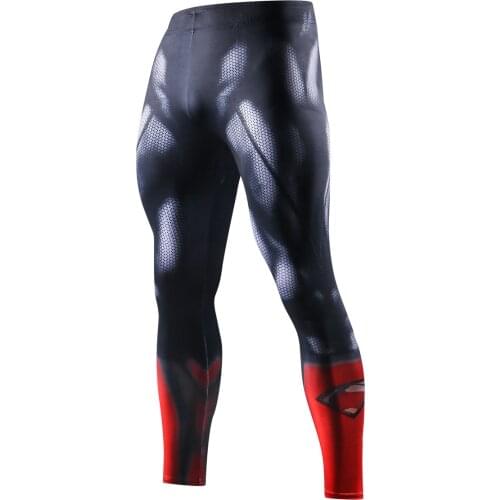 Men Compression Tight Leggings Running Sports Men 3D Printing Gym Fitness Jogging MMA Pants Quick Dry Trousers Workout Training