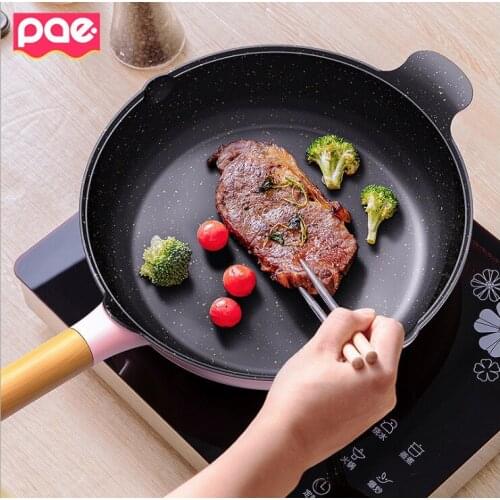 Korean Maifanshi non stick wok Pink induction cooker gas cooker pan household frying pan cookware pots and pans