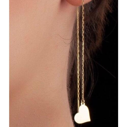 Love Pendant Earrings Tassel Earrings Personalized Custom Stainless Steel Fashion Gift Earrings Dress Accessories