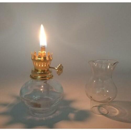 Small Size Mini Style Classic Kerosene Lamp Vintage Cotton Lampwick Oil Lights Decoration Table Lamp Desk Lights