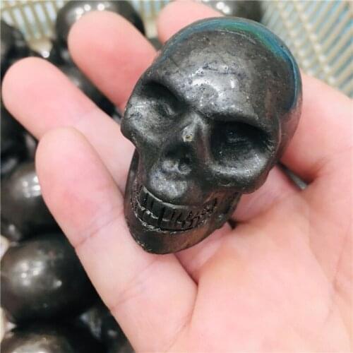 Natural quartz stone iron ore bone hand-carved crystal Reiki healing 1PC