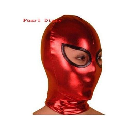 Open Eyes Zentai Costume Metallic Shiny Hood Mask Halloween Adult kids sizes or customers setting